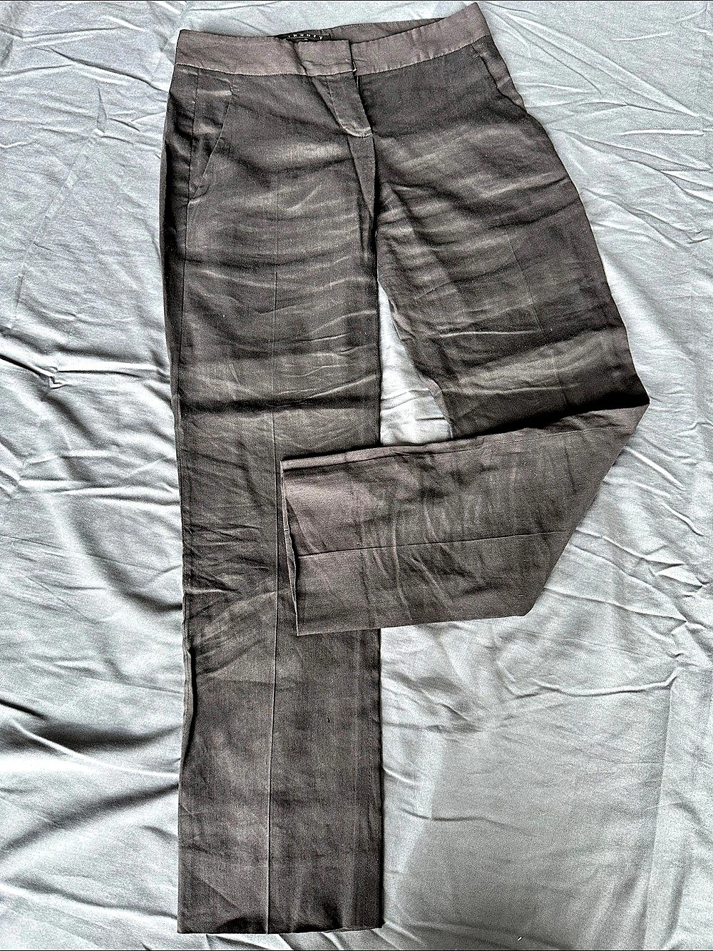 Theory Black Straight-Leg Trousers Size 00